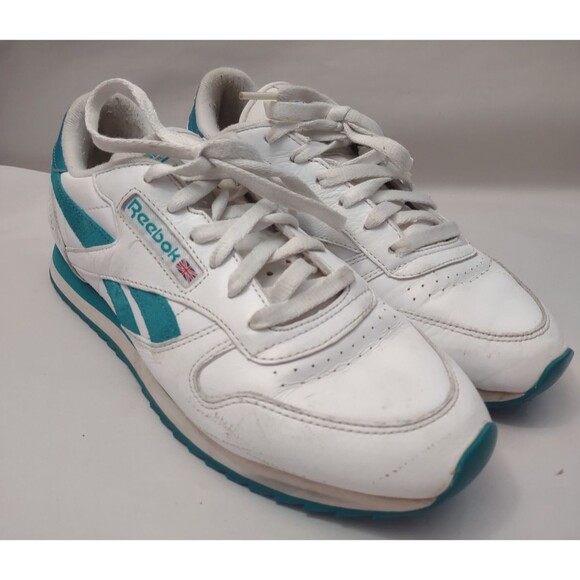 Reebok Shoes - Reebok 30th Anniversary Edition White/ Teal Classic Leather Women's Size 8.5